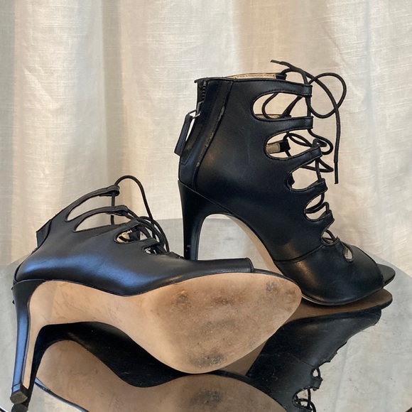 Zara Lace Up Open Toe Heals Size 37 - Picture 4 of 4